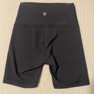 WORN ONCE LULULEMON training wunder under biker shorts! Classic black, 6 inch.